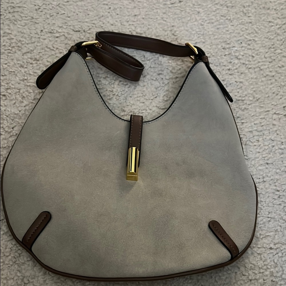 Elegant Gray and Brown Women's Bag